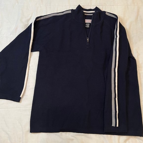 Arizona Jean Mens Sweater XL Navy Casual Pullover 1/4 Zip EXCELLENT condition - Picture 8 of 9